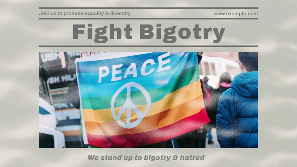 Equality & diversity blog banner template, editable design