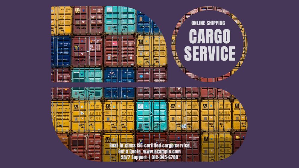 Cargo service blog banner template, editable design