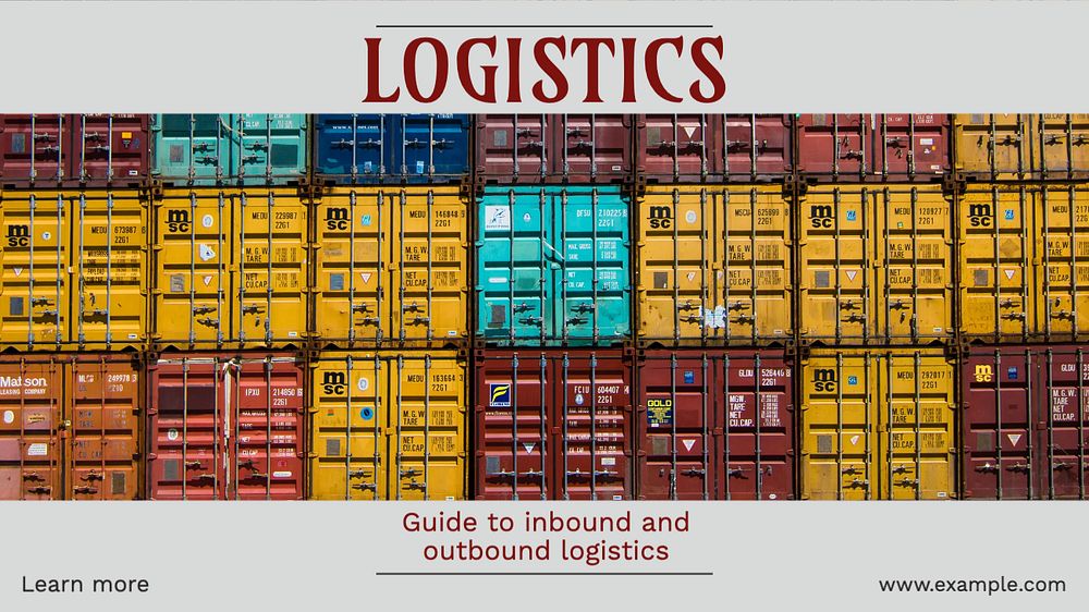 Logistics blog banner template, editable design