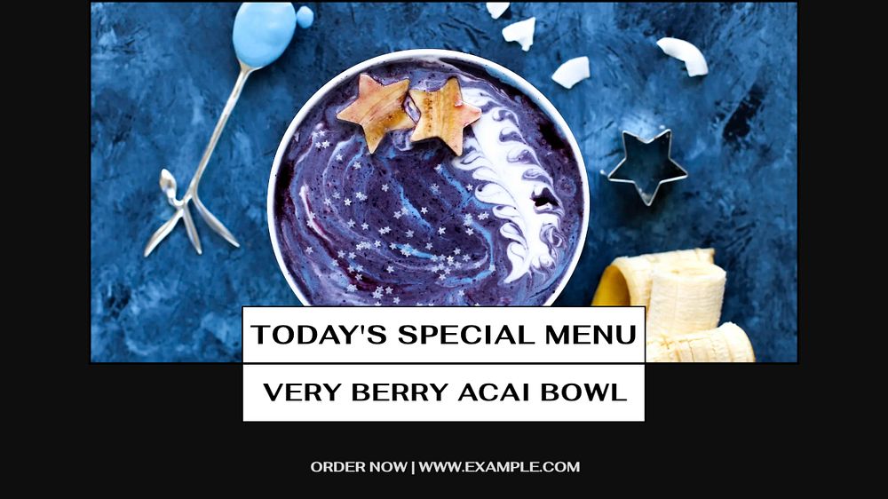 Today's special menu blog banner template, editable design