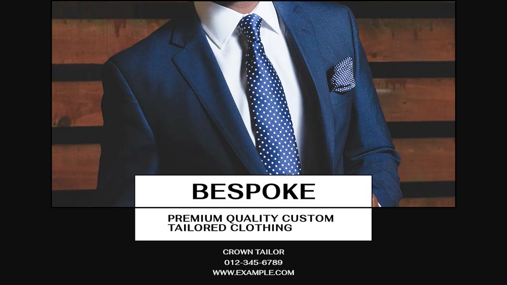 Bespoke clothes tailor blog banner template, editable design