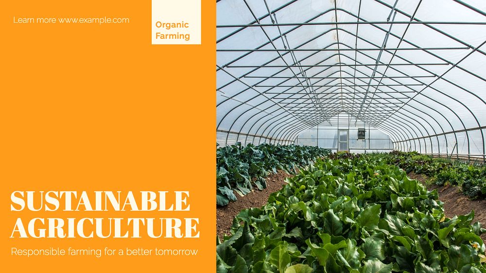 Sustainable agriculture blog banner template, editable design