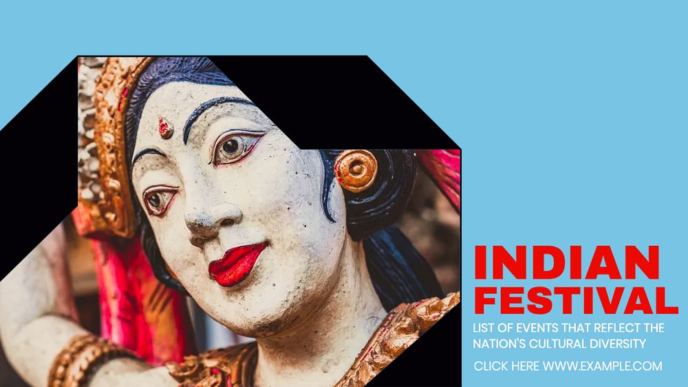 Indian festival blog banner template, editable design