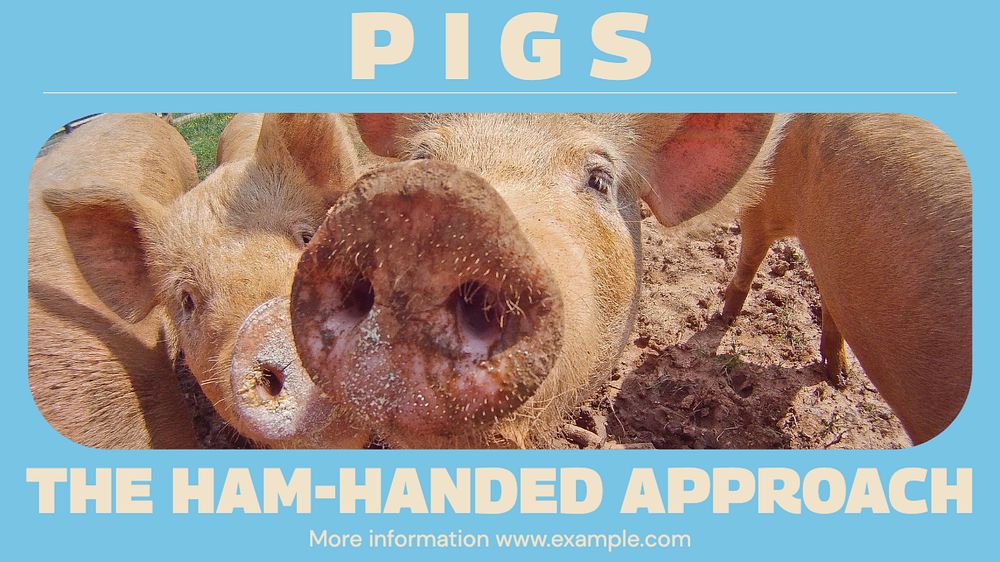 Pigs blog banner template, editable design