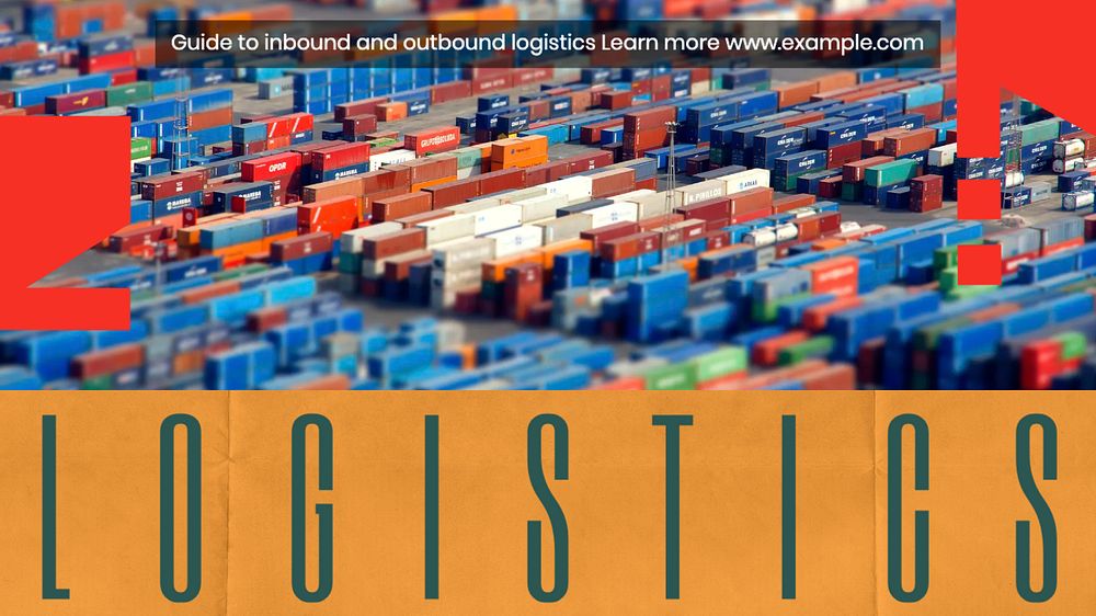 Logistics blog banner template, editable design