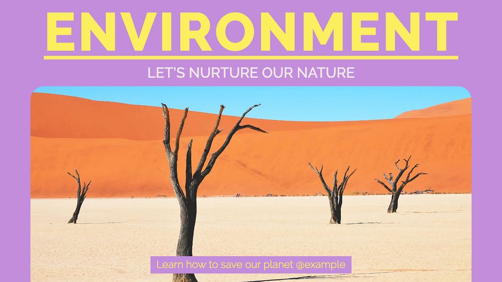 Environment & nature blog banner template, editable design