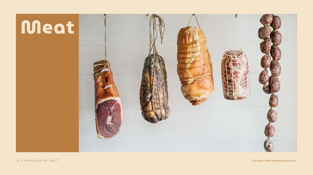 Meat blog banner template, editable design