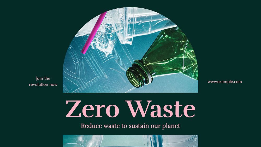 Zero waste blog banner template, editable design