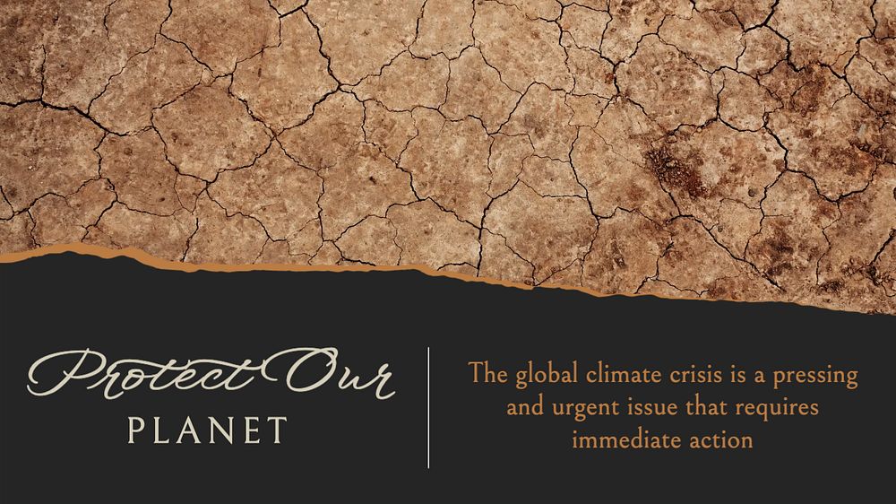 Environment global warming blog banner template, editable design