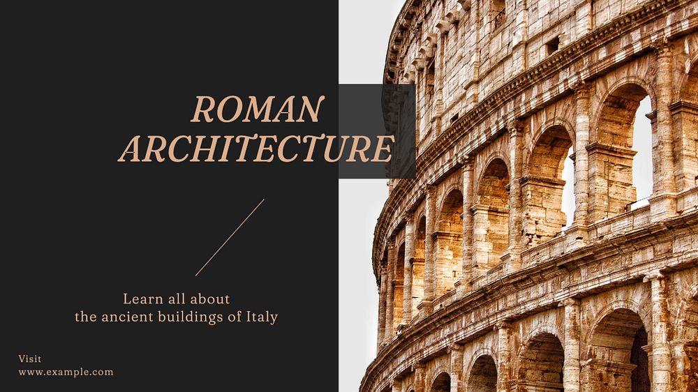 Roman architecture blog banner template, editable design