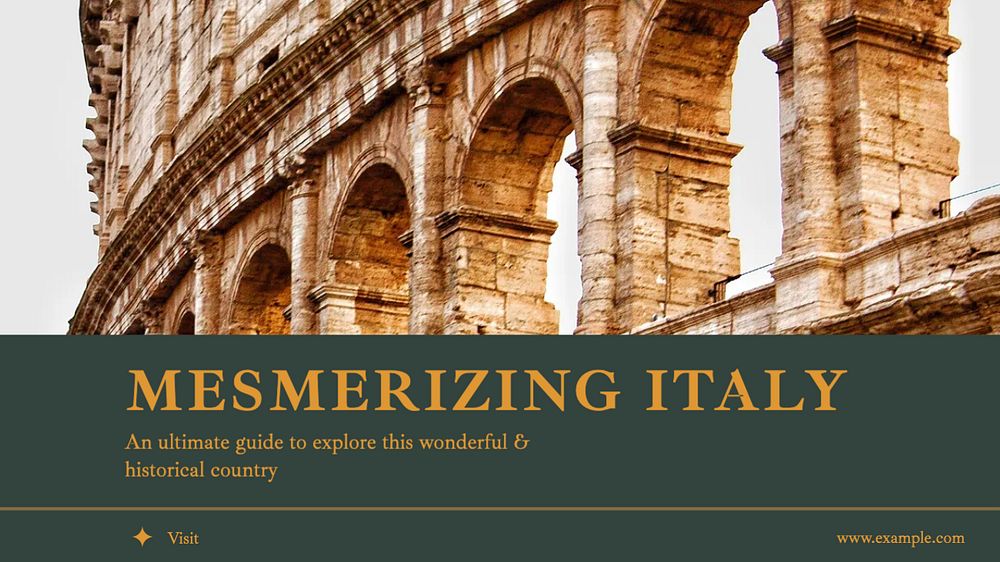 Italy travel guide blog banner template, editable design