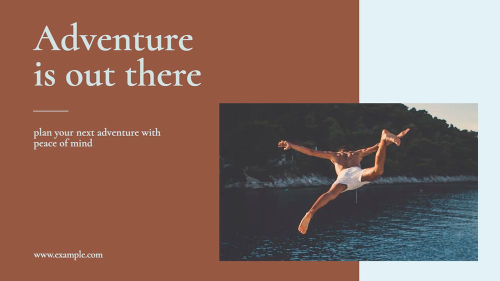 Adventure is out there blog banner template, editable design