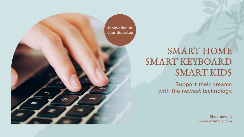 Smart keyboard blog banner template, editable design