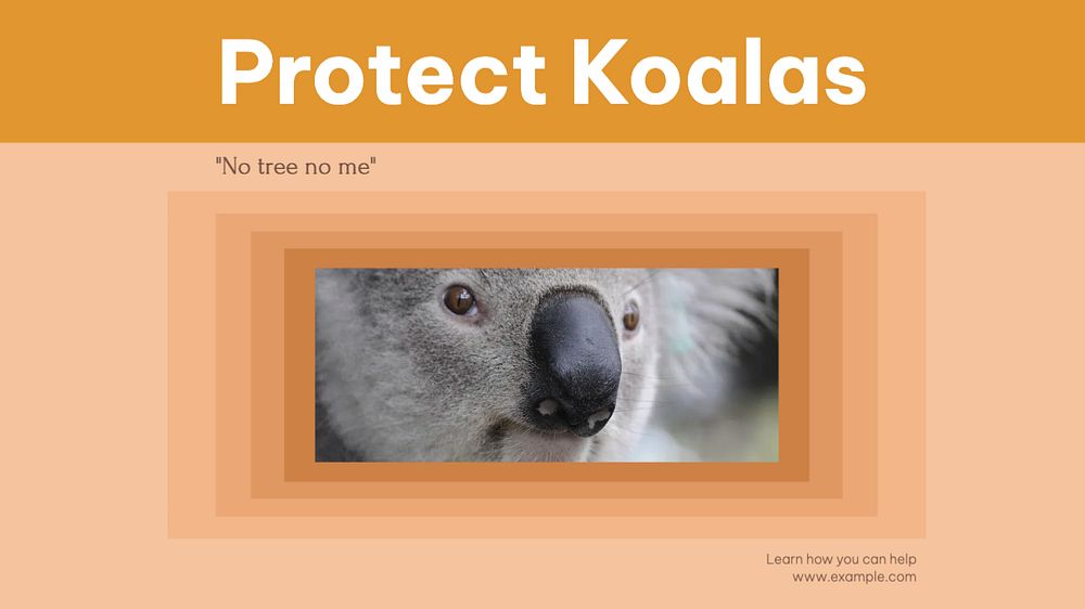 Protect Koalas blog banner template, editable design