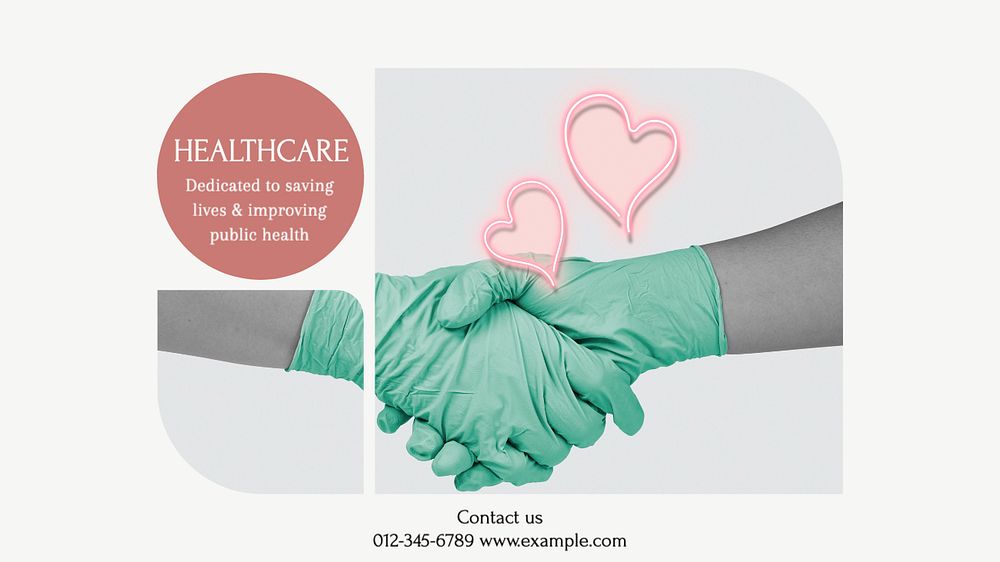 Healthcare blog banner template, editable design