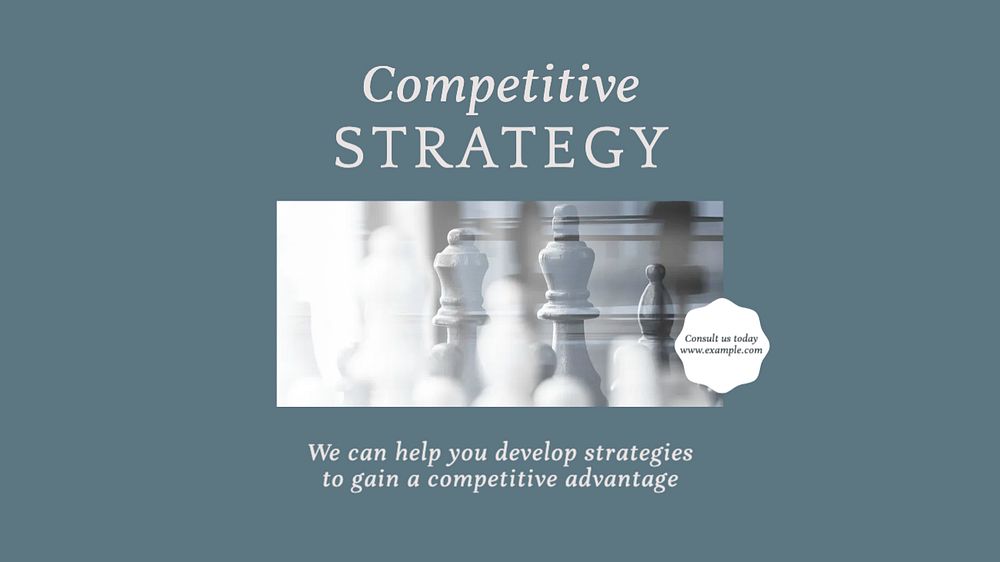 Competitive strategy blog banner template, editable design