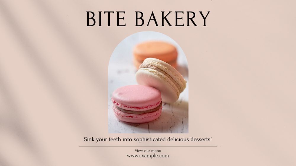 Bakery shop blog banner template, editable design