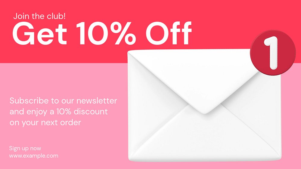 Newsletter promotion blog banner template, funky editable design