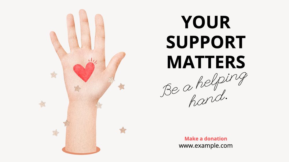 Support matters blog banner template, editable design