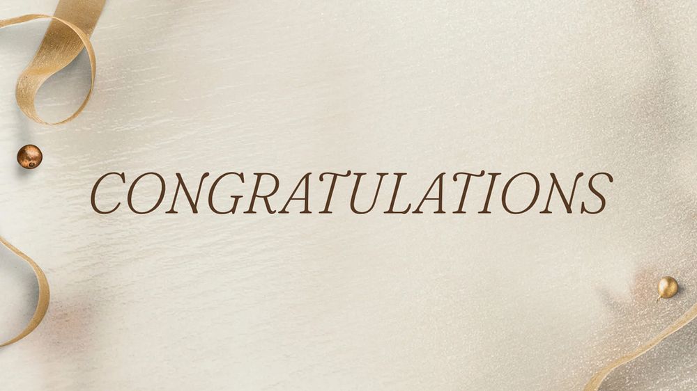 Congratulations blog banner template, editable text