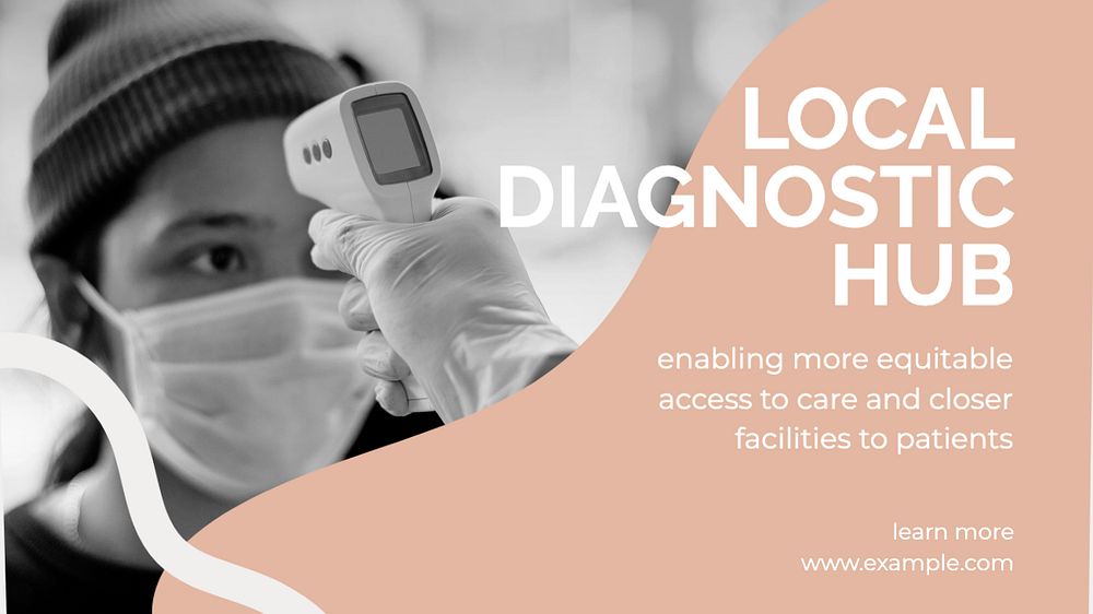 Local diagnostic hub blog banner template, editable text