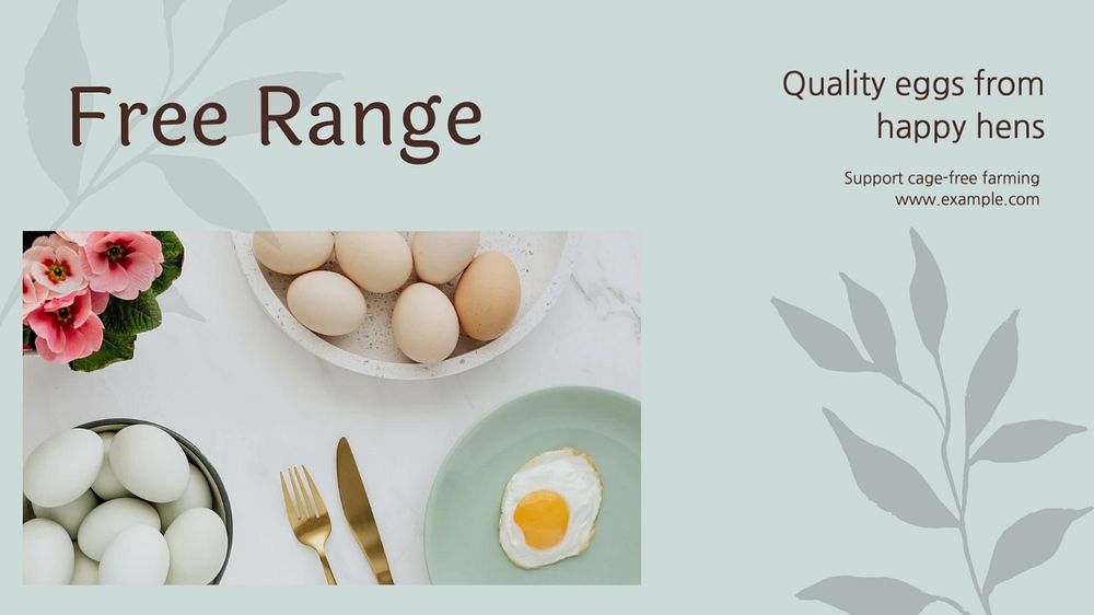 Free range blog banner template, editable text