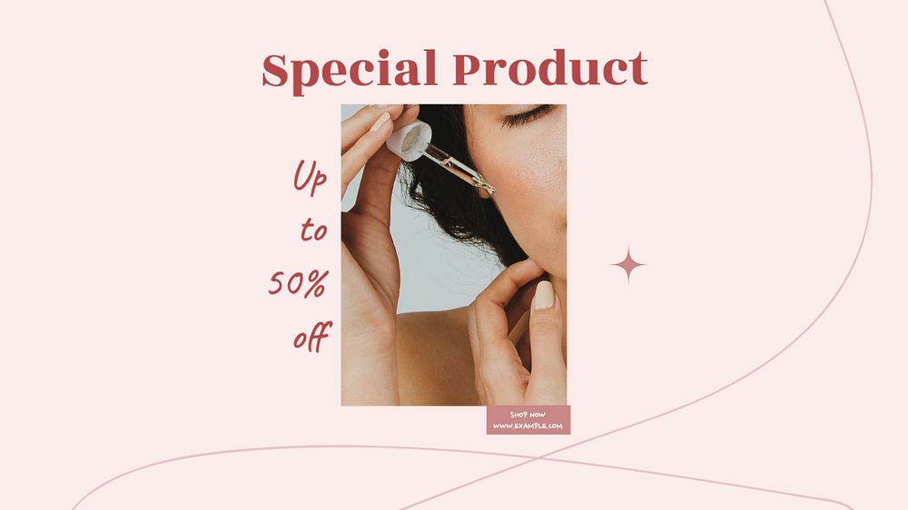 Special product blog banner template, editable text