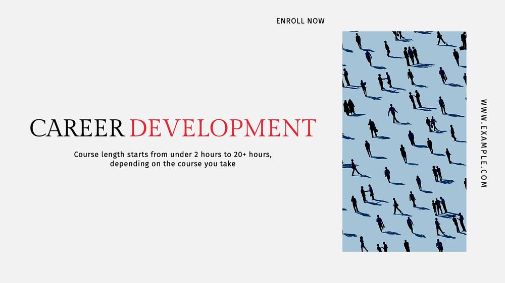 Career development blog banner template, editable text