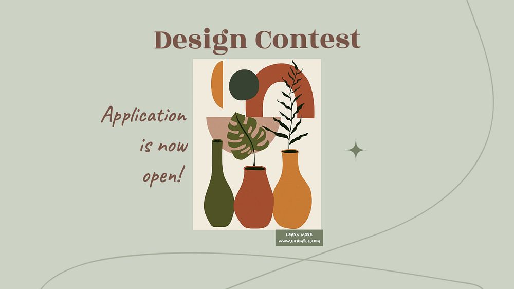 Design contest blog banner template, editable text