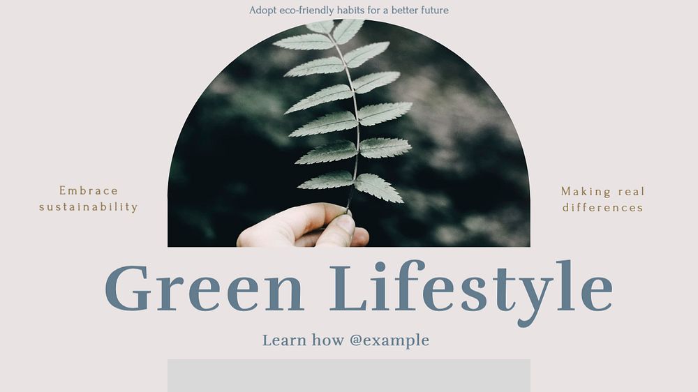 Green lifestyle blog banner template, editable text