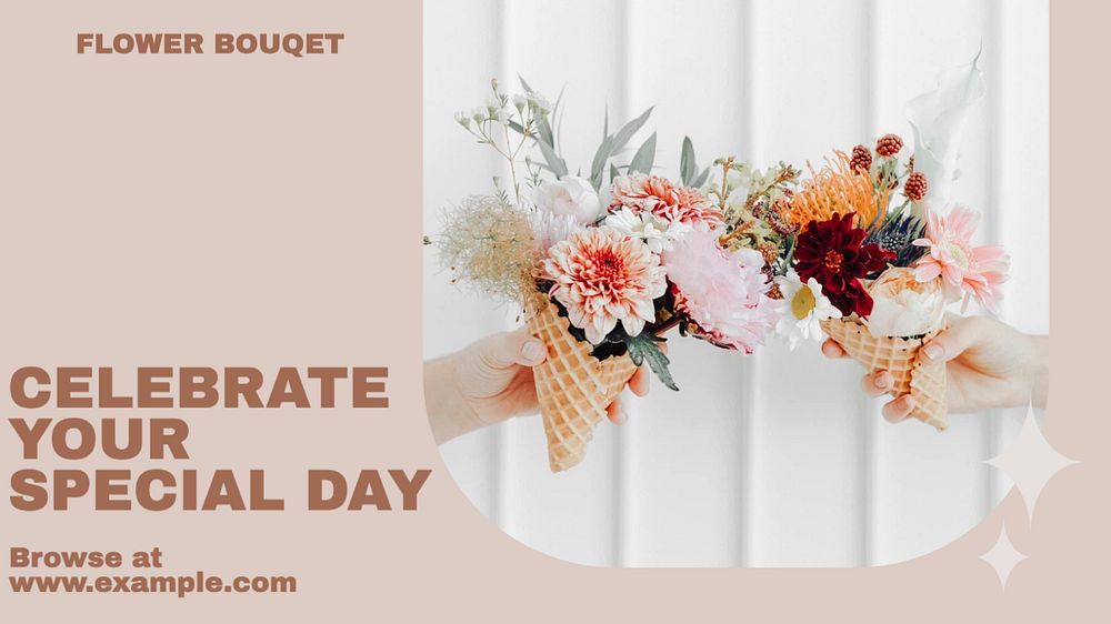 Celebrate your day blog banner template, editable text