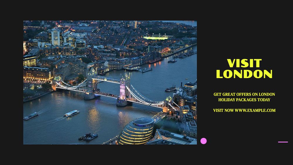 London blog banner template, editable text