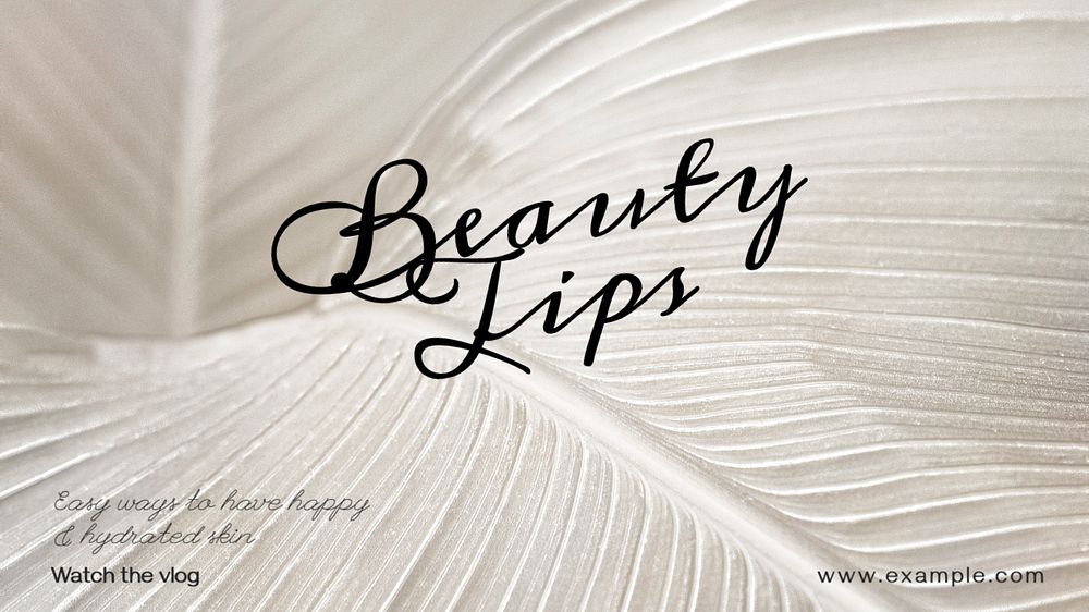 Beauty tips blog banner template, editable text