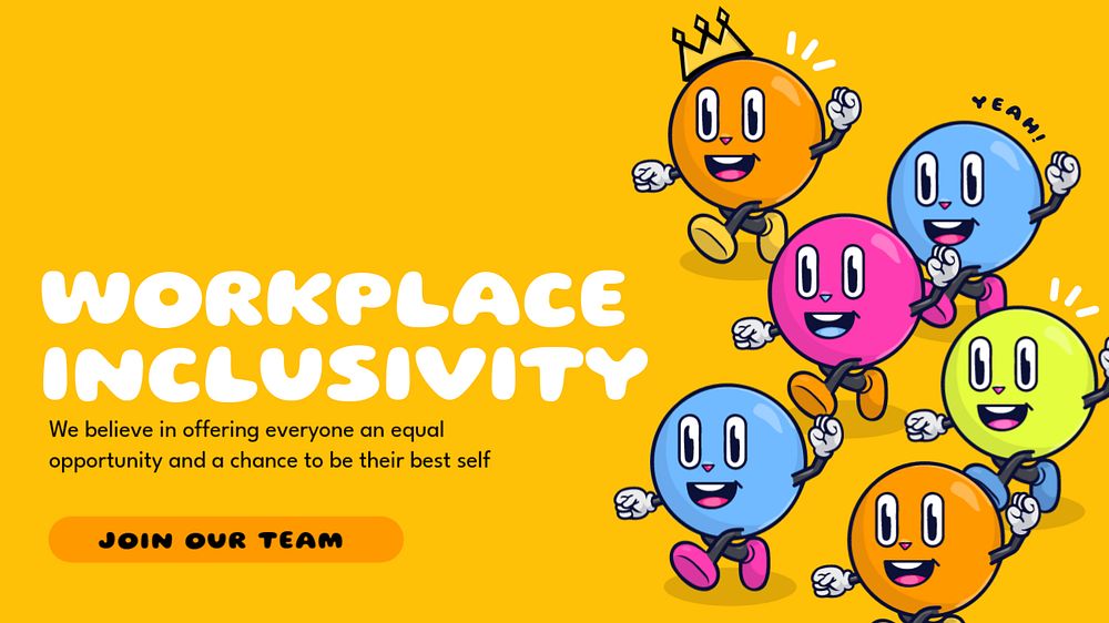 Workplace inclusivity YouTube thumbnail template, editable design