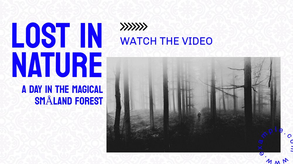 Nature vlog blog banner template, editable ad