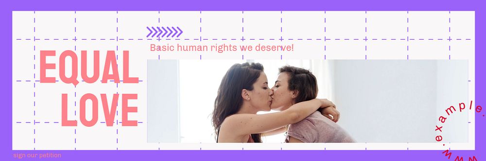 Equal love email header template, editable design