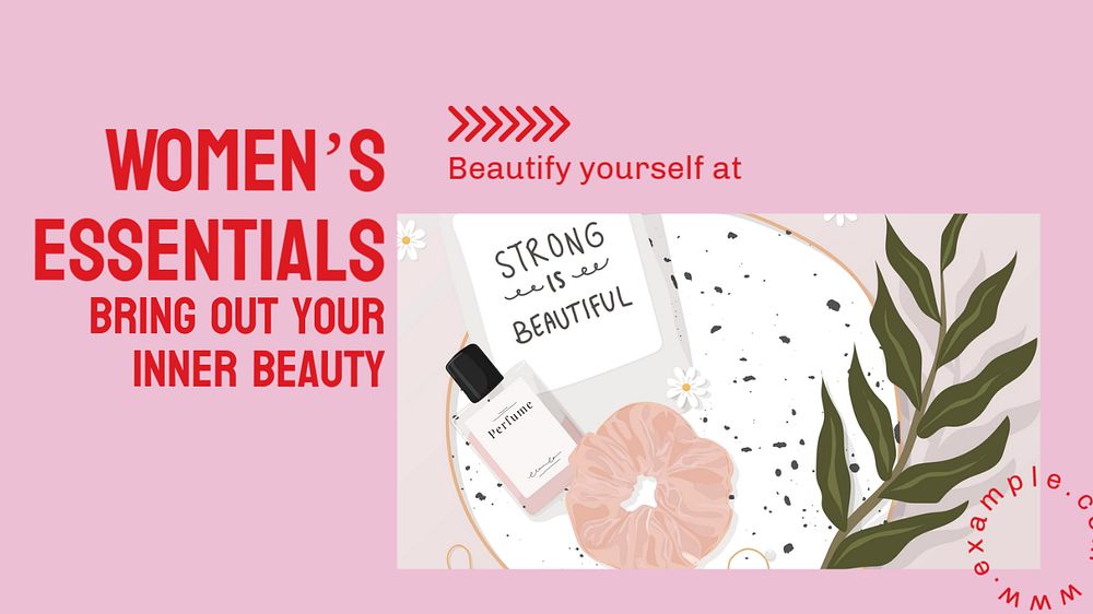 Women’s essentials blog banner template, editable design