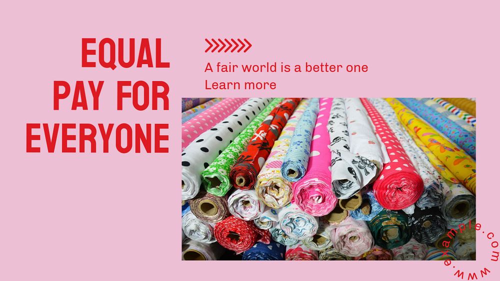 Equal pay blog banner template, editable design