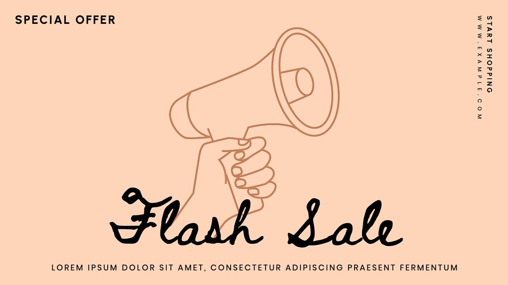 Flash sale blog banner template, editable text