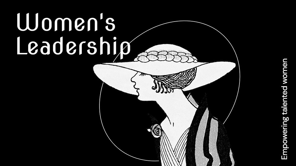 Women's leadership course blog banner template, editable text