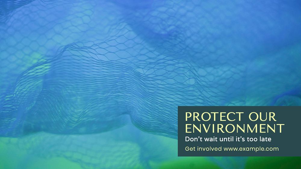 Protect our environment blog banner template, editable text