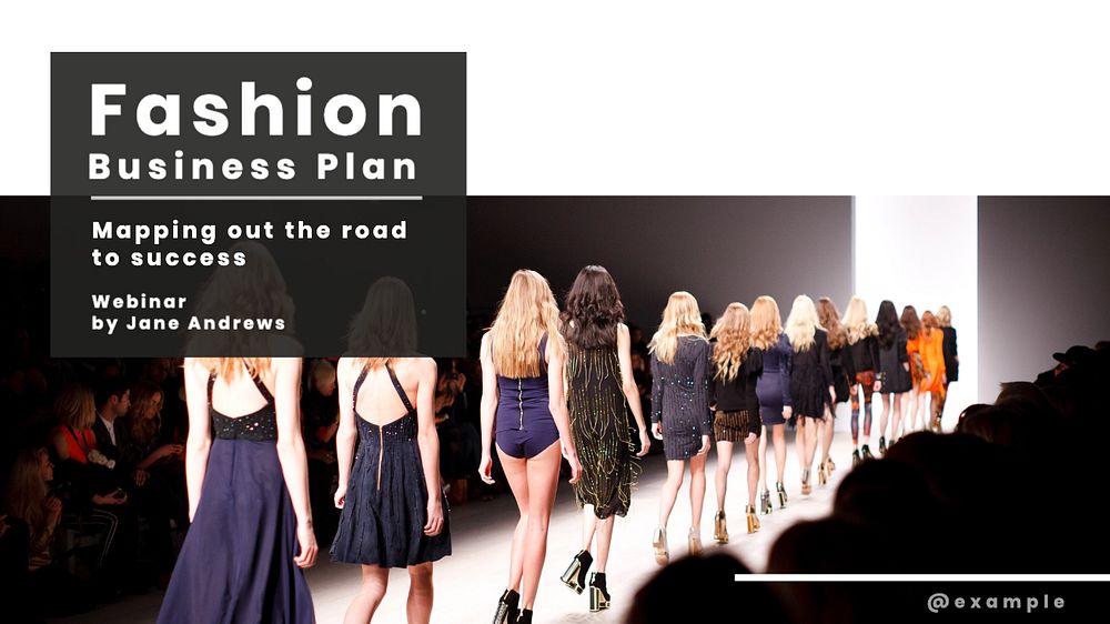 Fashion business plan  blog banner template, editable text