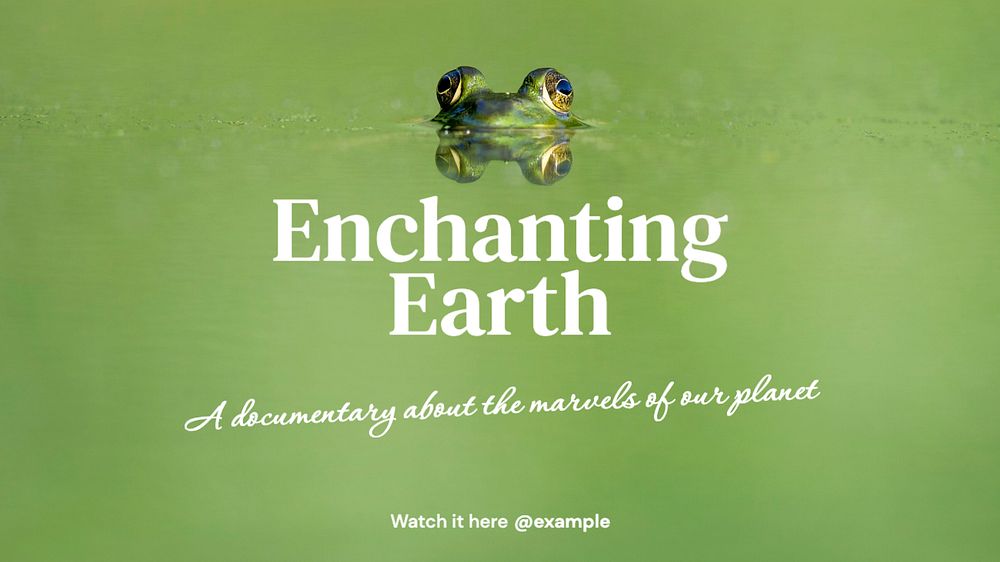 Earth documentary blog banner template, editable text