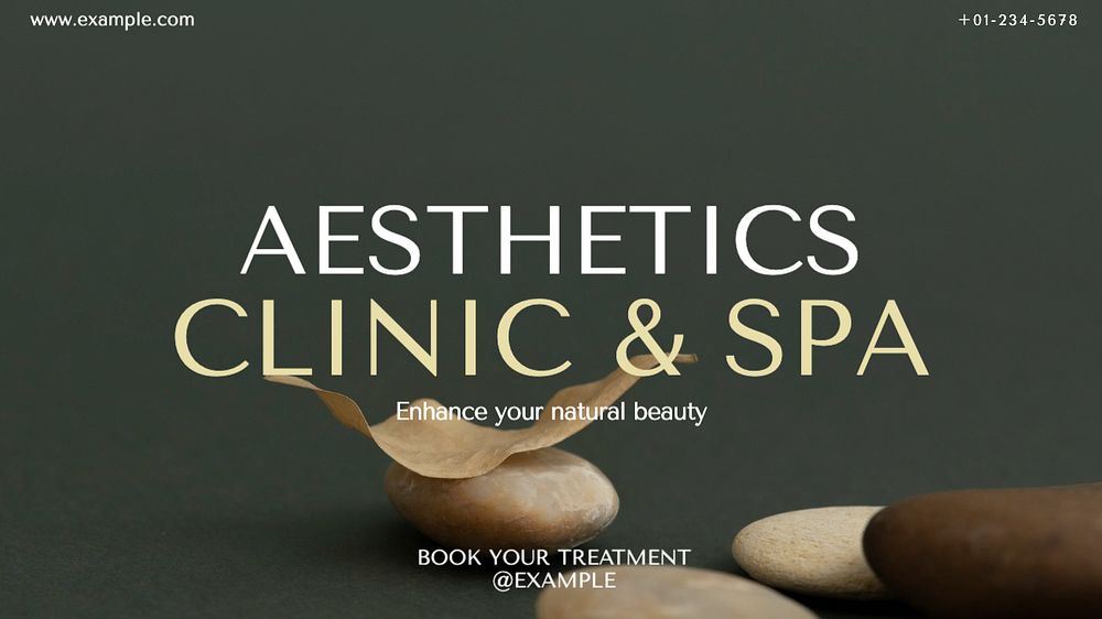 Aesthetics clinic  blog banner template, editable text