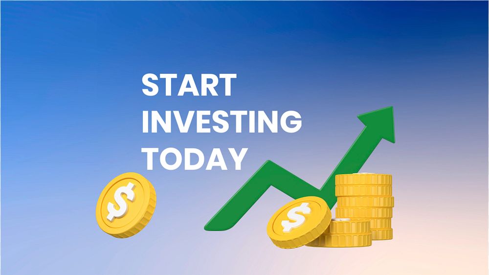 Investment Facebook event cover template, editable 3D design