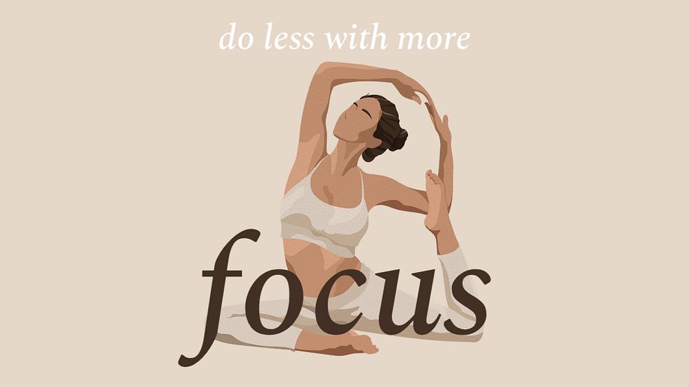Yoga aesthetic blog banner template, health and wellness quote