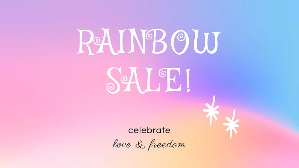 Aesthetic sale presentation template, colorful, gradient design