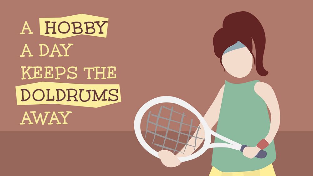 Tennis blog banner template, editable hobby design