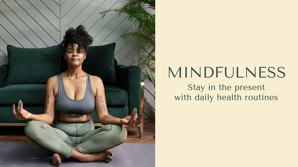 Yoga Youtube channel art template, editable design