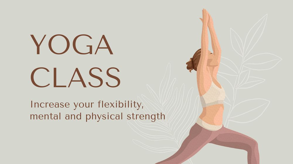 Yoga Youtube channel art template, editable design
